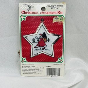 1 Small Christmas Ornaments With Frame New Berlin Cross Stitch Kits Vintage